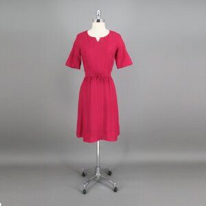 Vintage 60's Pink Silk Midi Dress I Magnin M